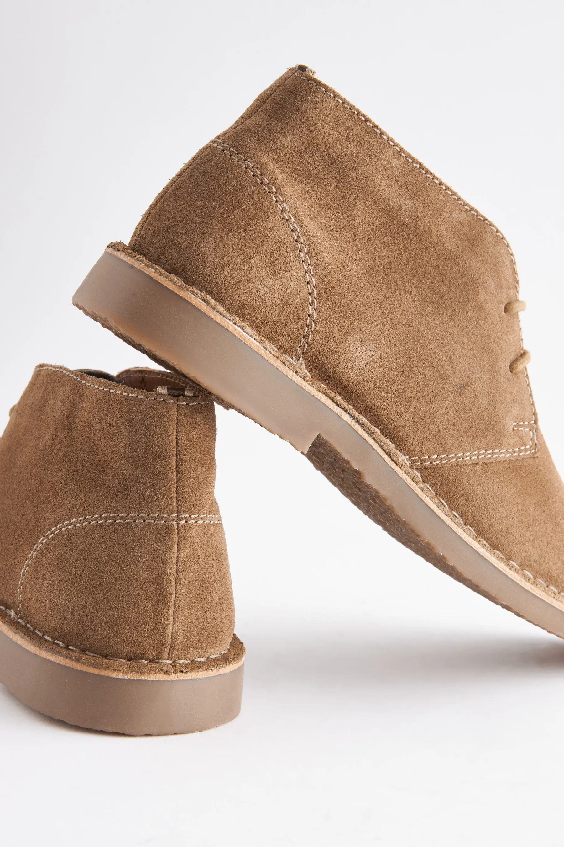 Stone Suede Desert Boots