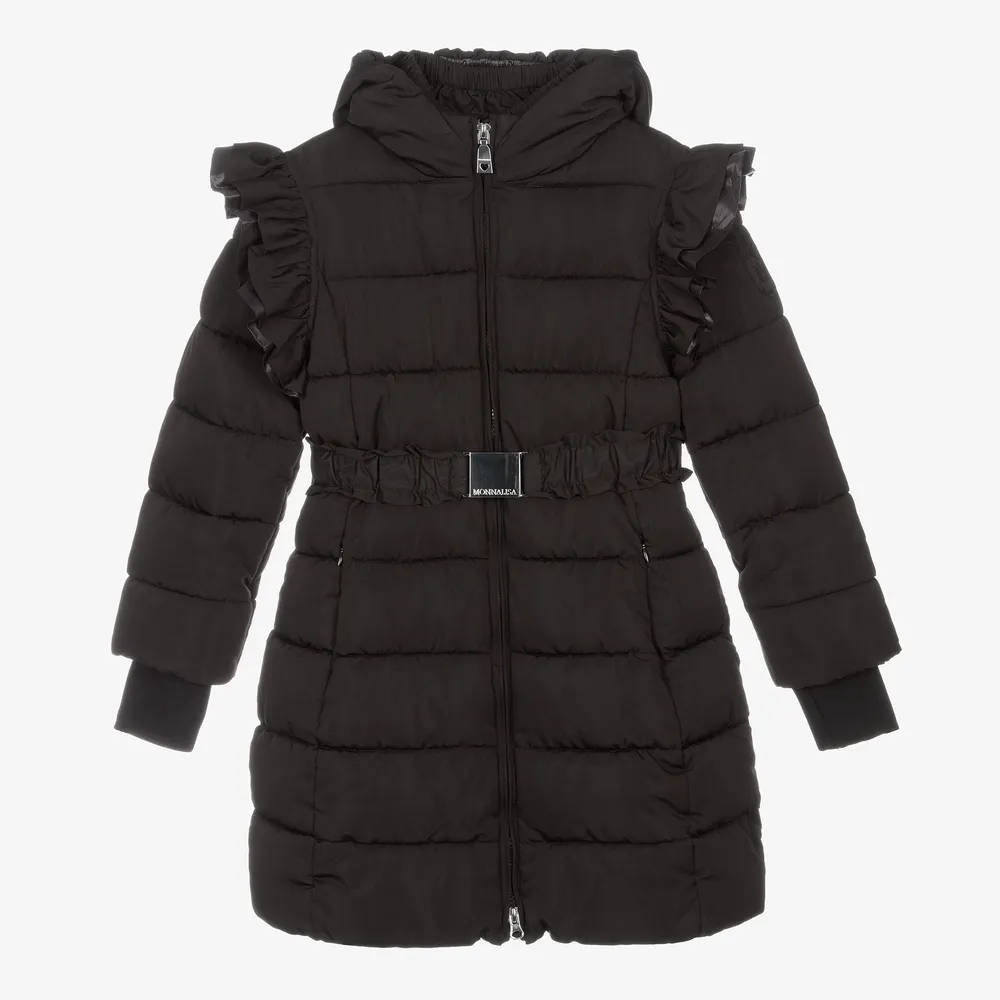 Teen Girls Black Puffer Coat