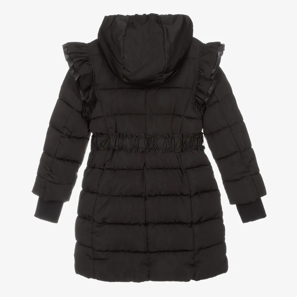 Teen Girls Black Puffer Coat