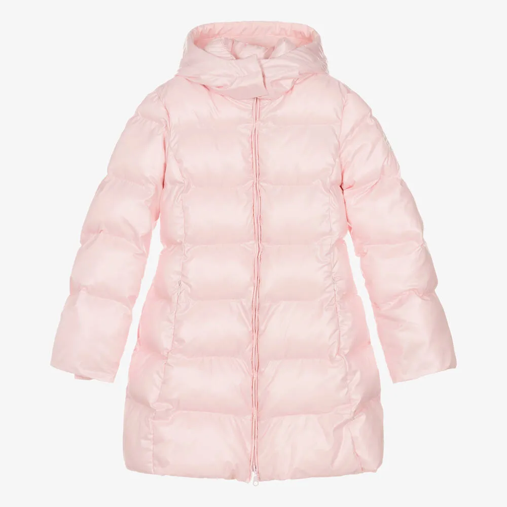 Teen Girls Pink Hooded Puffer Coat