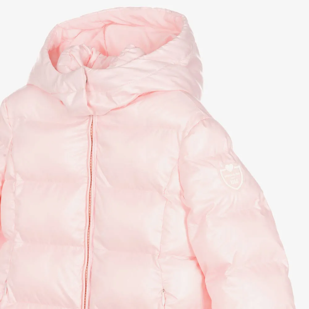 Teen Girls Pink Hooded Puffer Coat