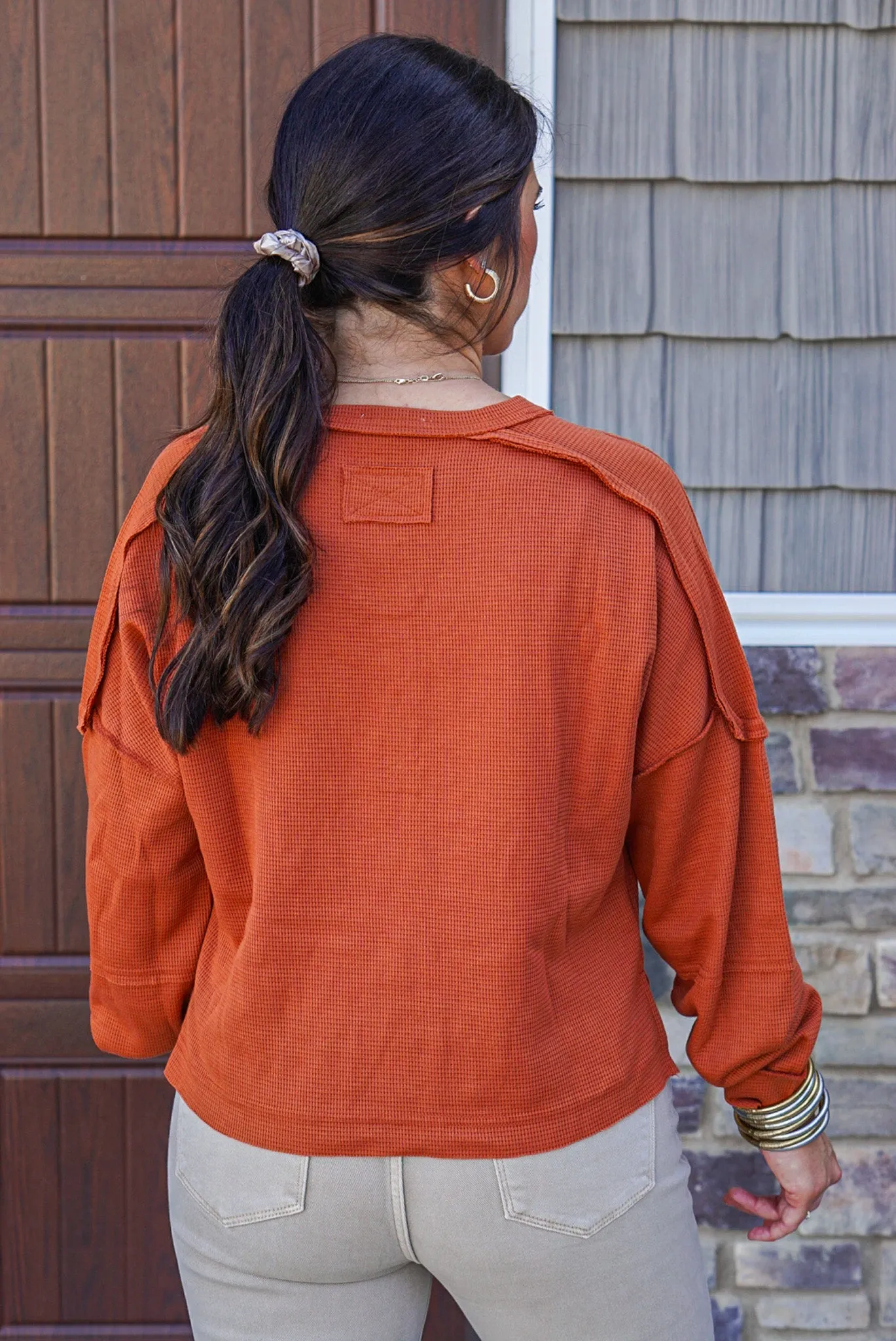 Thermal Knit Trends Rust Top