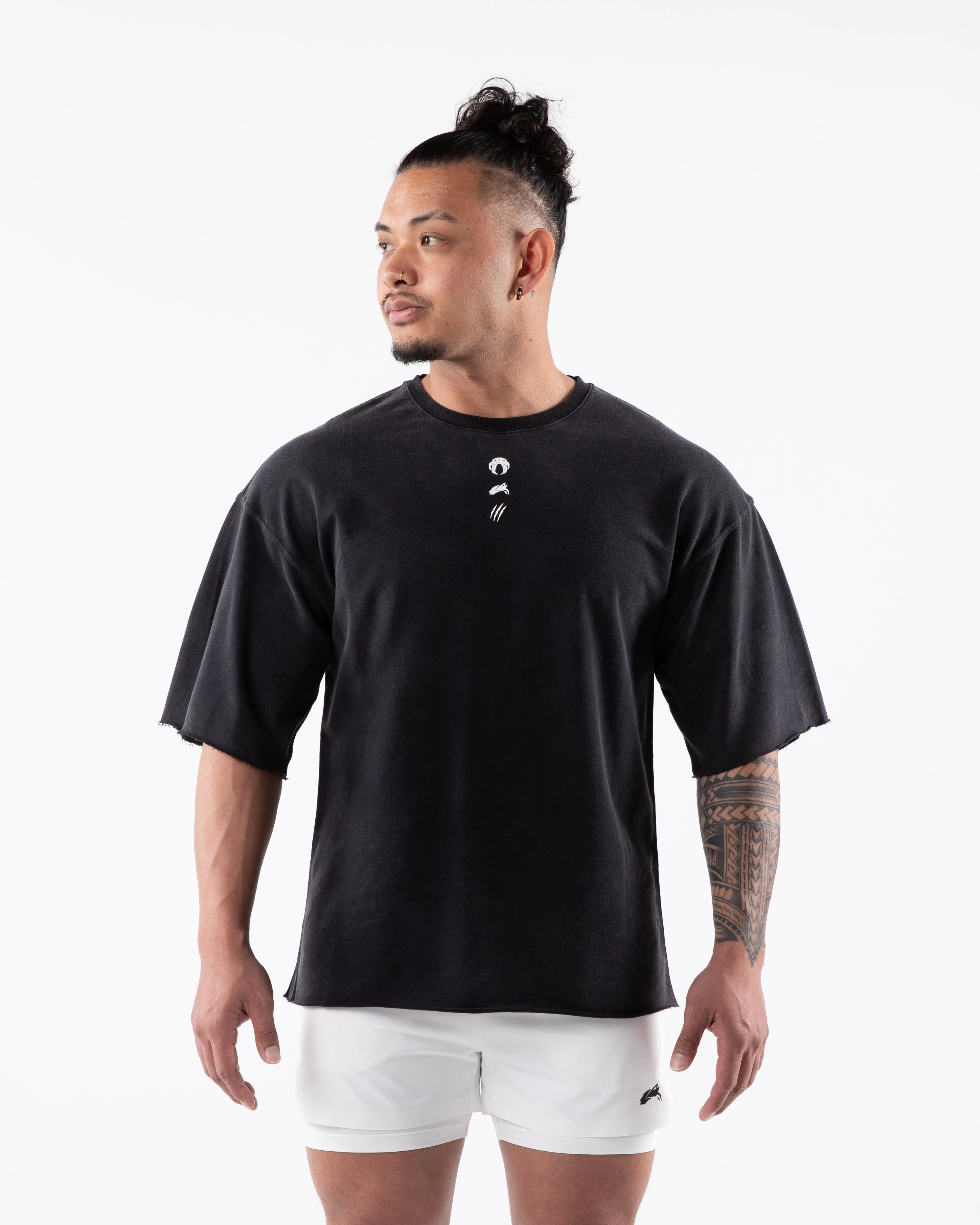 Three Pillar Terry Tee - Washed Black