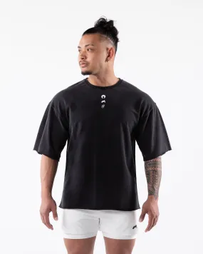 Three Pillar Terry Tee - Washed Black