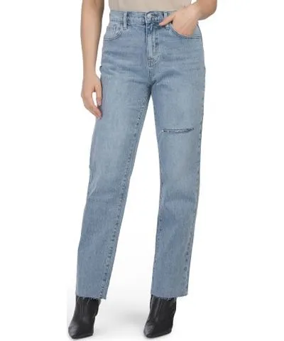 Tj Maxx High Rise Straight Leg Jeans With Slit Detail For Women