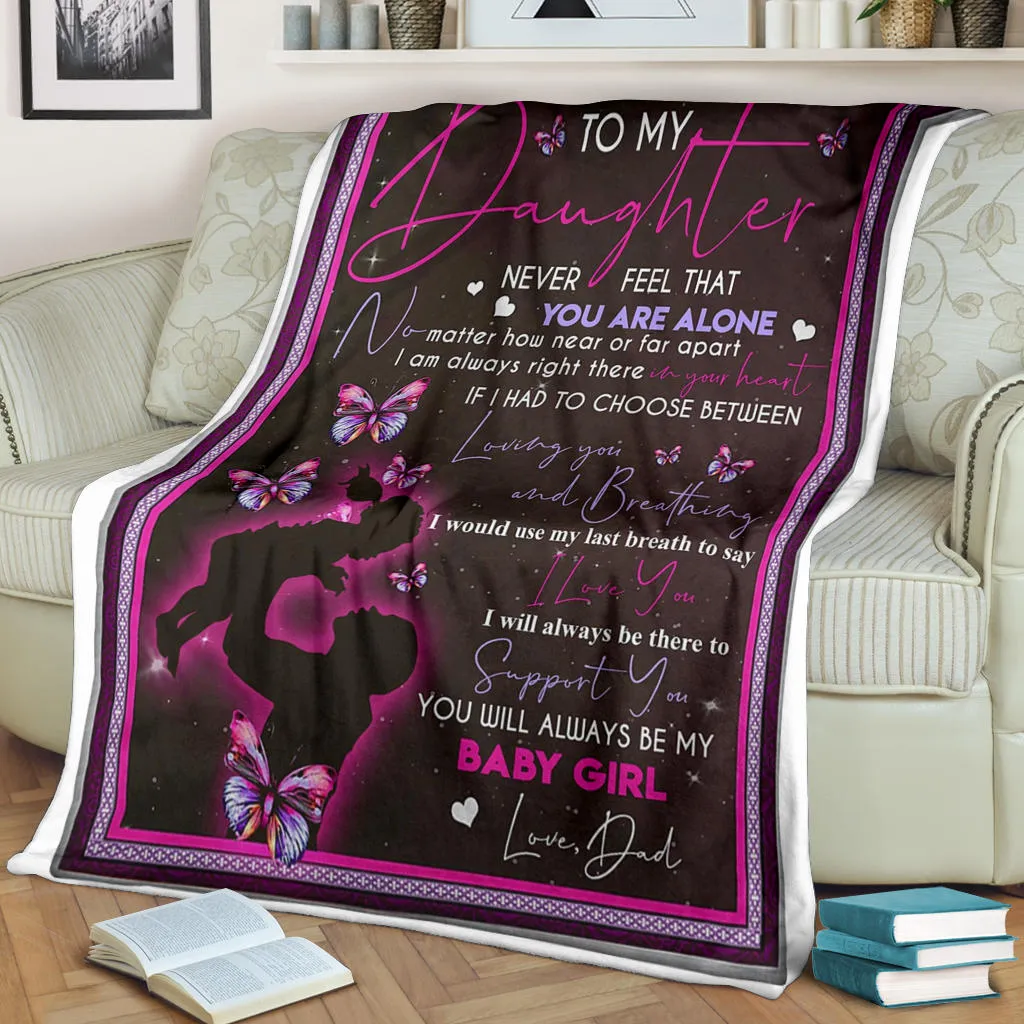 To My Daughter Fleece Premium Blanket