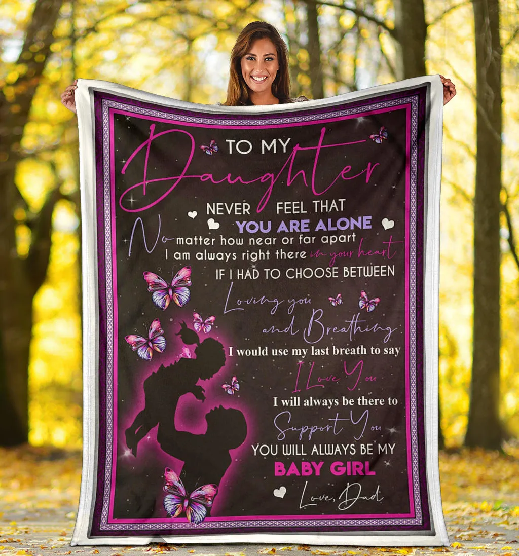 To My Daughter Fleece Premium Blanket