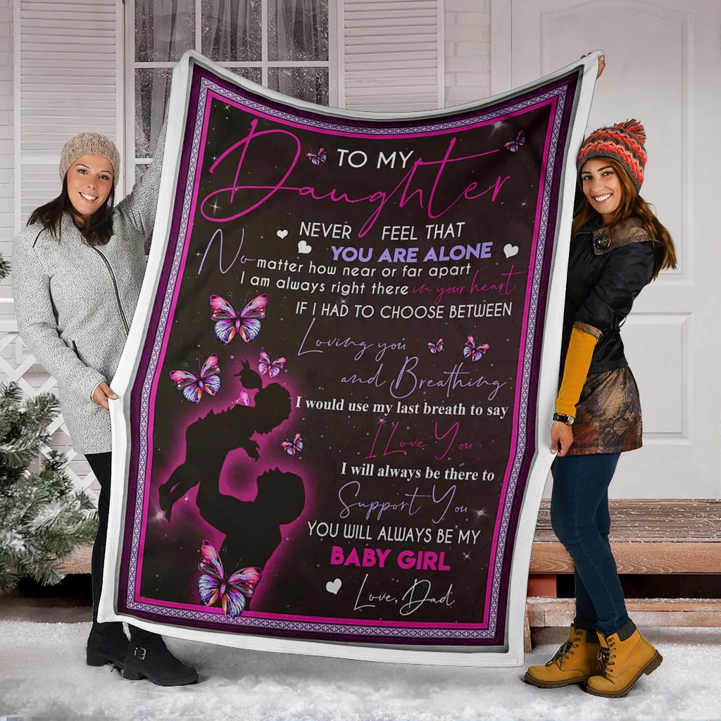 To My Daughter Fleece Premium Blanket