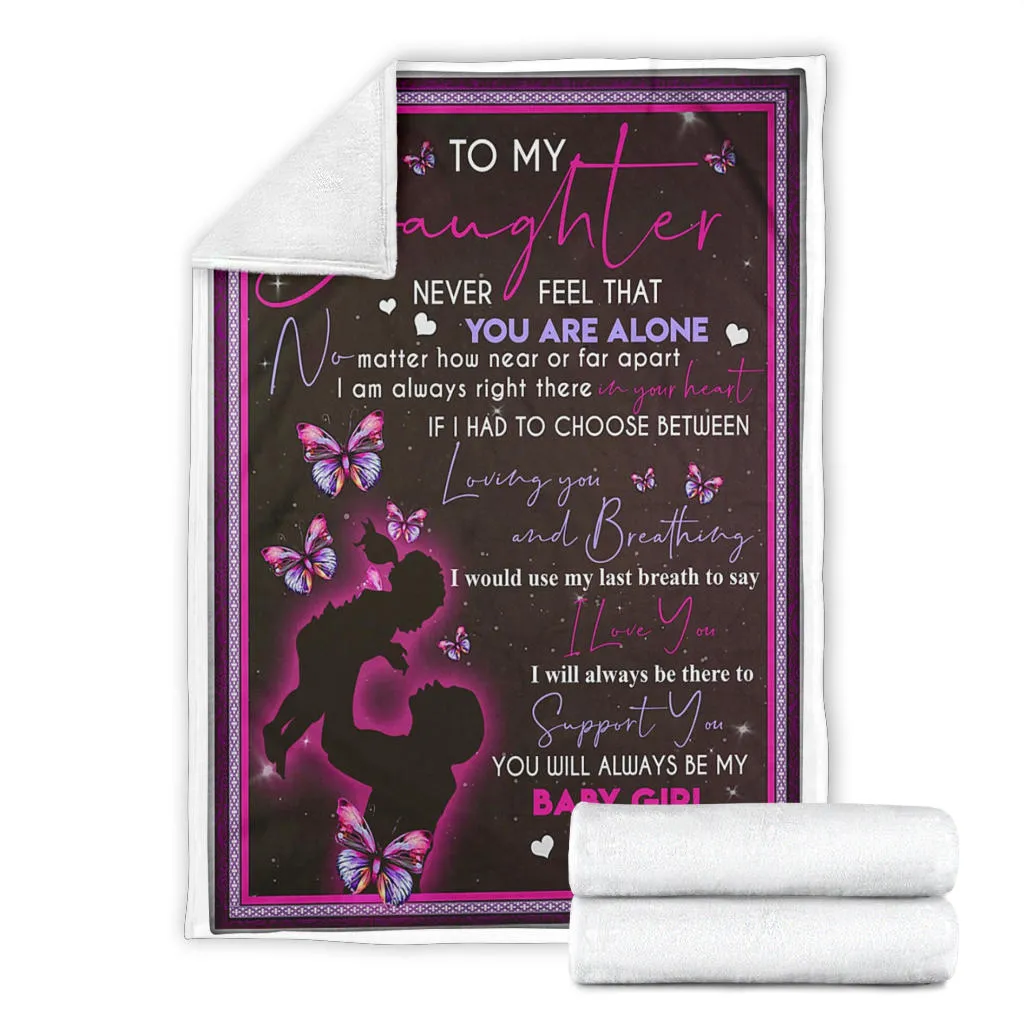 To My Daughter Fleece Premium Blanket