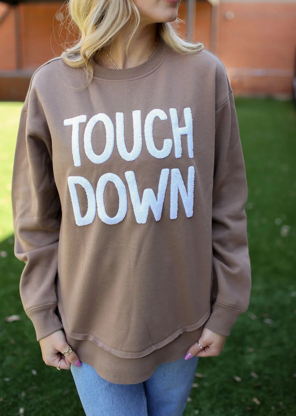 Touch Down Brown Poncho Sweatshirt