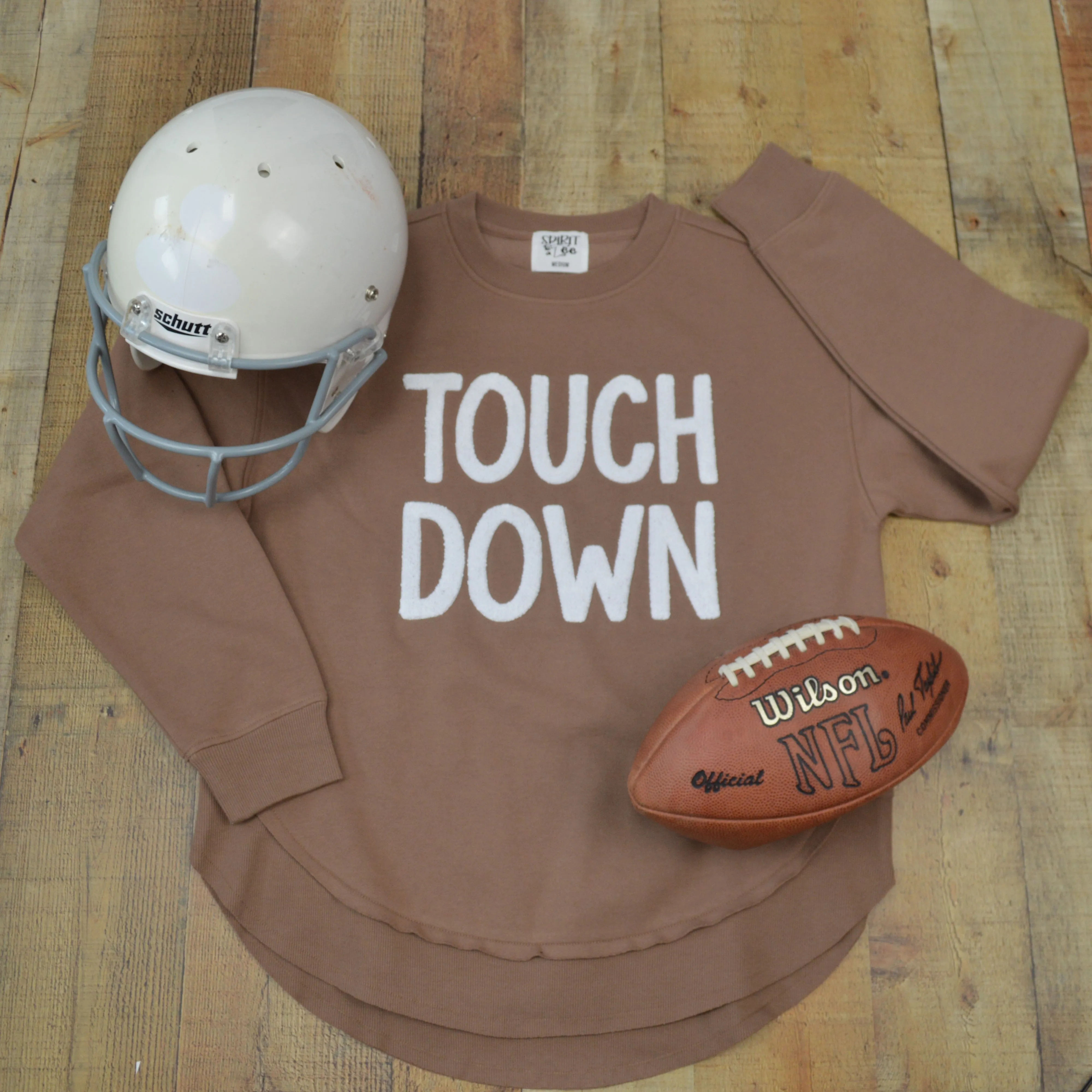 Touch Down Brown Poncho Sweatshirt