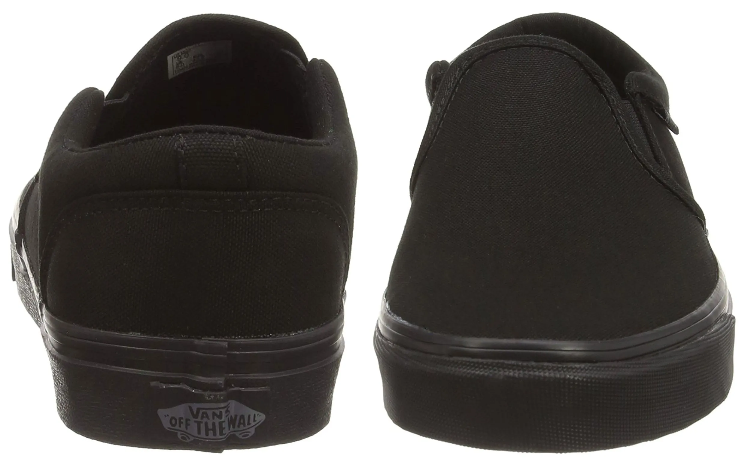 VANS Asher Canvas Slip On Trainers Black