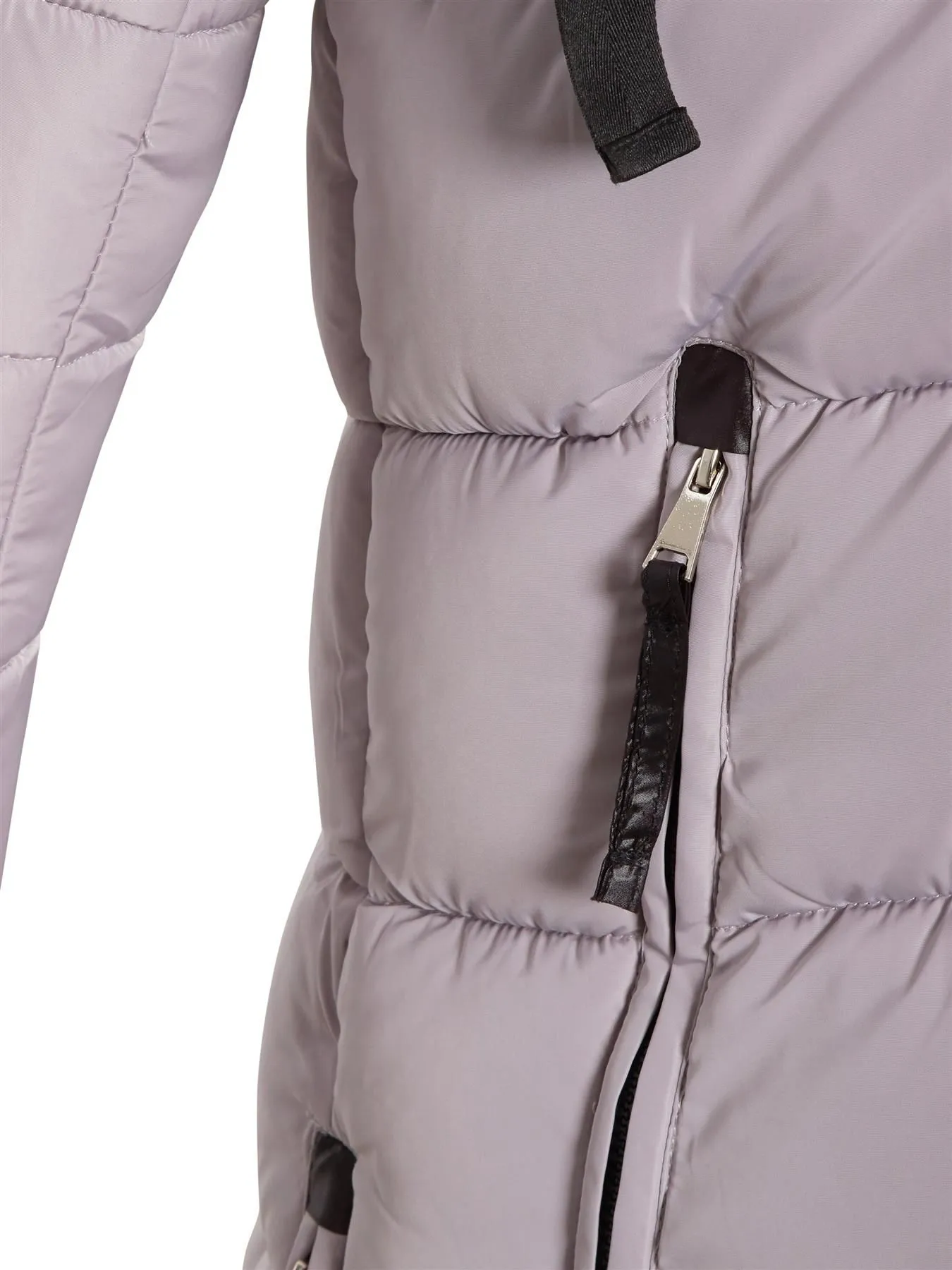 Winter Ski jacket with Zip Detail, Black, Pink, Grey, UK Sizes 8 to 16