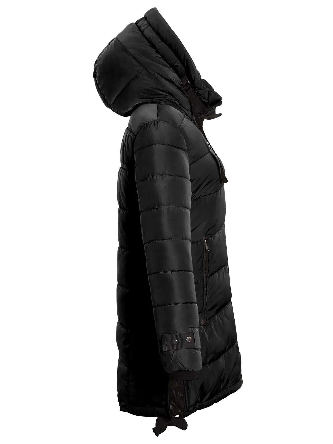 Winter Ski jacket with Zip Detail, Black, Pink, Grey, UK Sizes 8 to 16