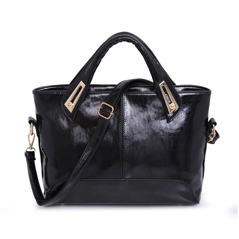 Women Bags Famous PU Leather Black Messenger Shoulder Large Tote Crossbody Bag Designer bolsos femenina