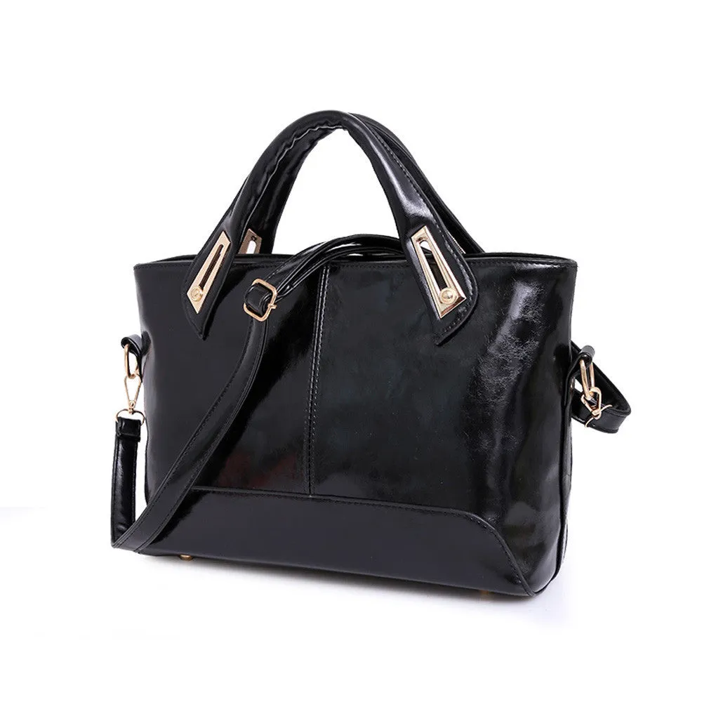 Women Bags Famous PU Leather Black Messenger Shoulder Large Tote Crossbody Bag Designer bolsos femenina