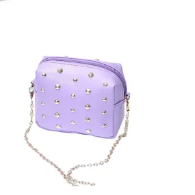 Women Rivet Chain Shoulder Bag PU Leather Messenger Bags Crossbody