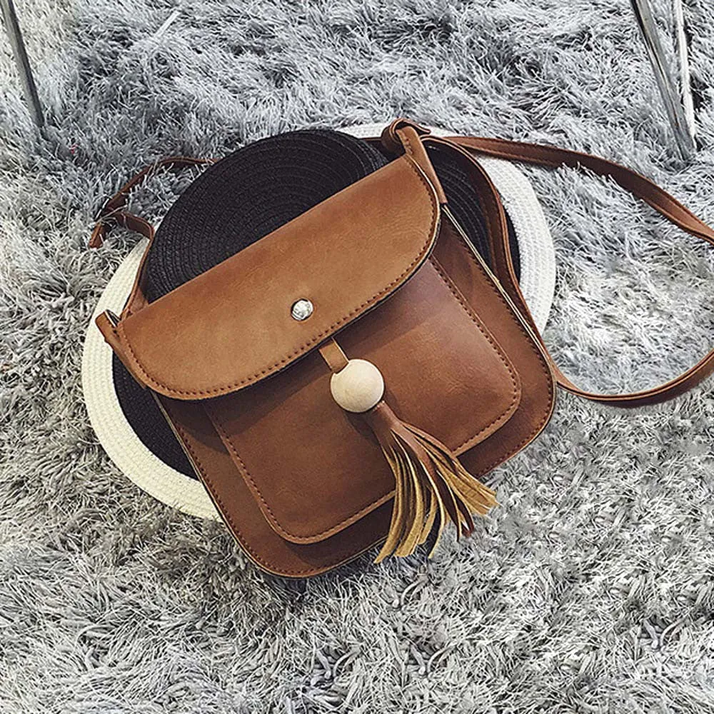 women's hbags Leather Tassels women messenger bags ladies Shoulder bag crossbody bag bolsa mujer