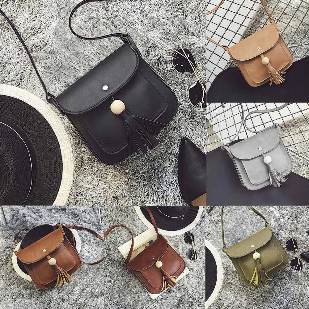 women's hbags Leather Tassels women messenger bags ladies Shoulder bag crossbody bag bolsa mujer