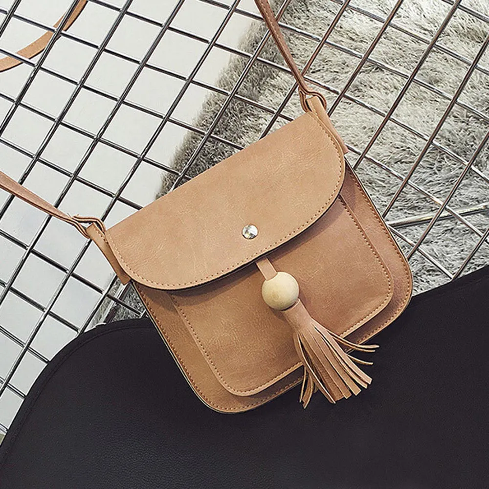 women's hbags Leather Tassels women messenger bags ladies Shoulder bag crossbody bag bolsa mujer