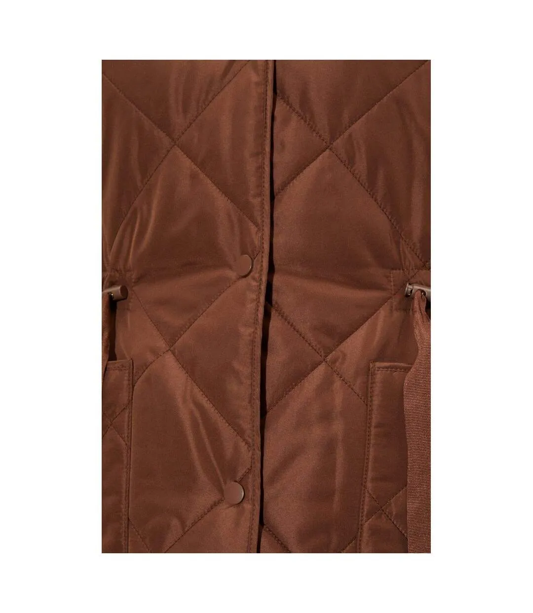 Womens/ladies padded longline parka chocolate Dorothy Perkins