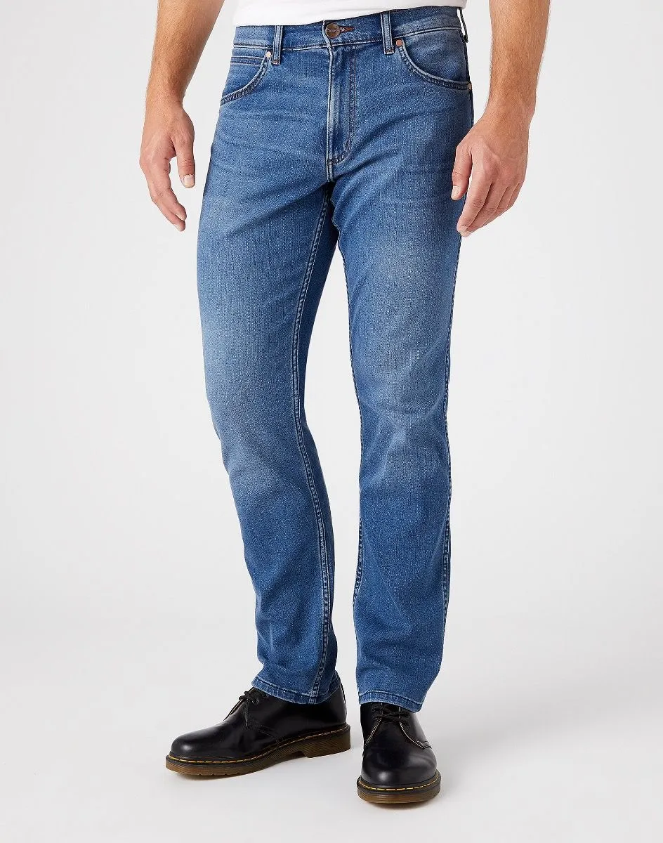 Wrangler Greensboro Straight Denim Jeans Bright Stroke