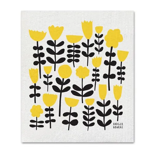 Yellow Flowers Sponge Cloth