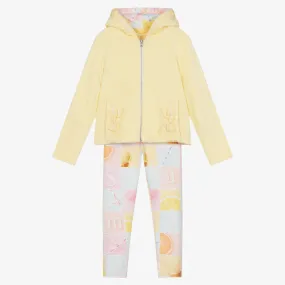 Yellow Reversible Hoodie & Leggings Set