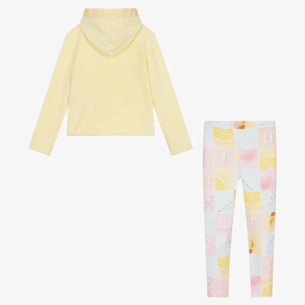 Yellow Reversible Hoodie & Leggings Set